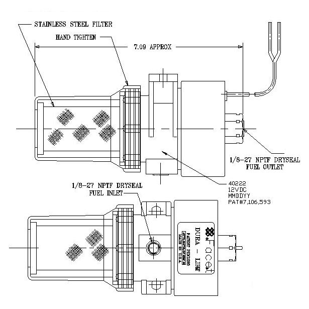 Pompa di benzina universale 12V EDELBROCK da 0,14 a 0,24 bar - UC43802 